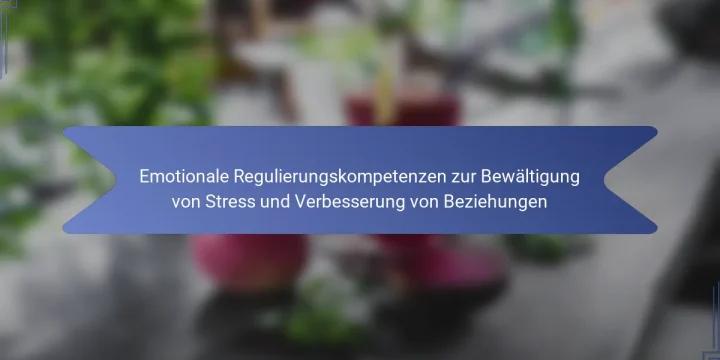 Emotionale Regulierungskompetenzen zur Bewältigung von Stress und Verbesserung von Beziehungen