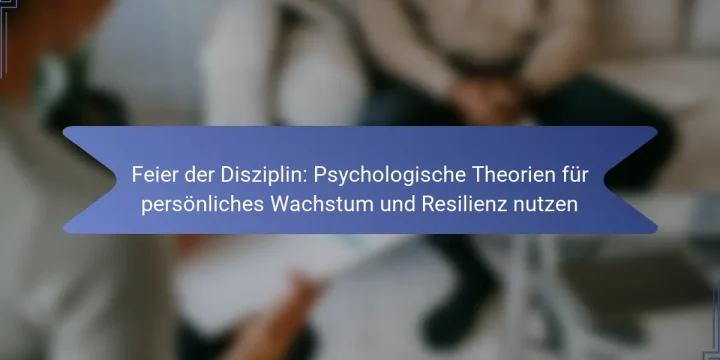 Feier der Disziplin: Psychologische Theorien für persönliches Wachstum und Resilienz nutzen