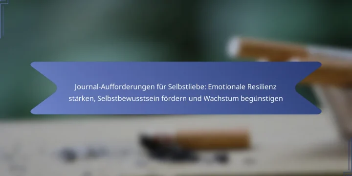 Journal-Aufforderungen für Selbstliebe: Emotionale Resilienz stärken, Selbstbewusstsein fördern und Wachstum begünstigen