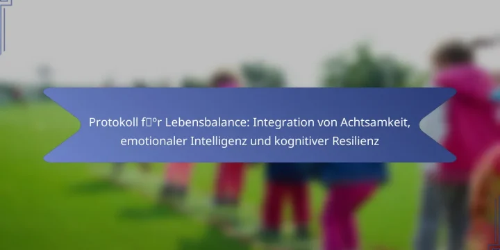Protokoll für Lebensbalance: Integration von Achtsamkeit, emotionaler Intelligenz und kognitiver Resilienz