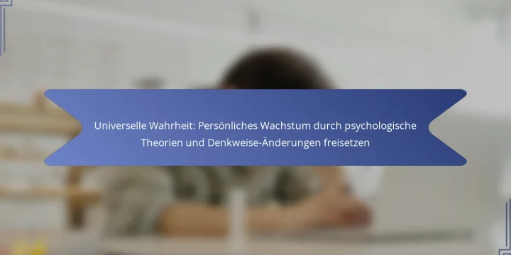 Universelle Wahrheit: Persönliches Wachstum durch psychologische Theorien und Denkweise-Änderungen freisetzen