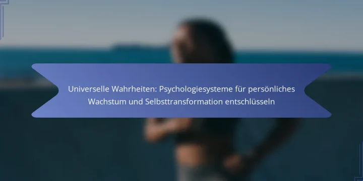 Universelle Wahrheiten: Psychologiesysteme für persönliches Wachstum und Selbsttransformation entschlüsseln