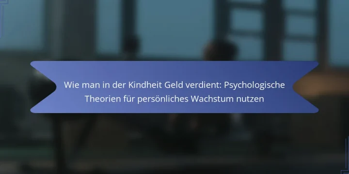 Wie man in der Kindheit Geld verdient: Psychologische Theorien für persönliches Wachstum nutzen